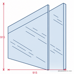 2mm Clear Acrylic Sheet 915 x 915mm - Pack of 6