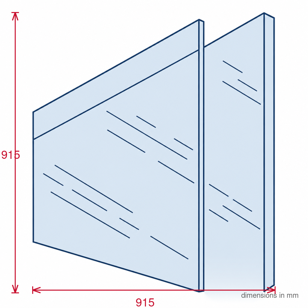 2mm Clear Acrylic Sheet 1830 x 1220mm - Pack of 3