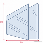 4mm Clear Acrylic Sheet 915 x 610mm - Pack of 6