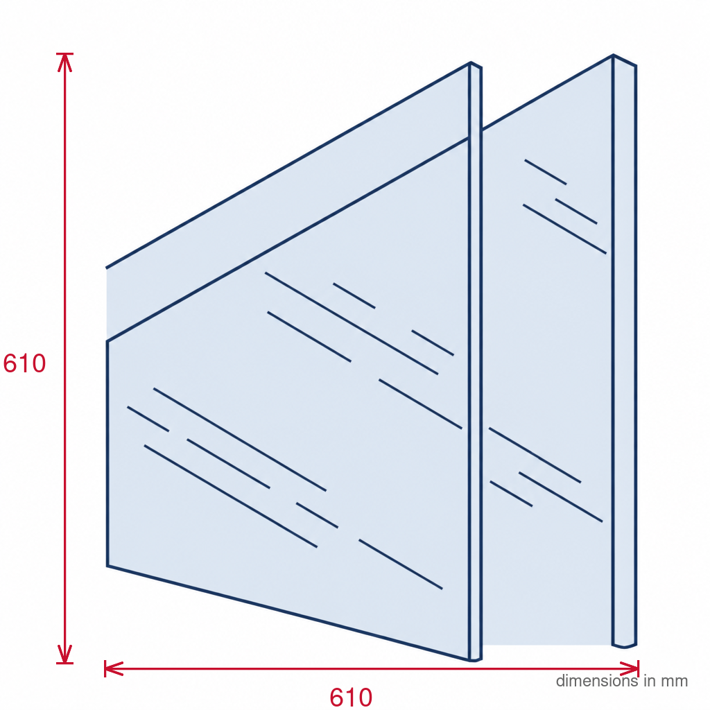 4mm Clear Acrylic Sheet 915 x 610mm - Pack of 6