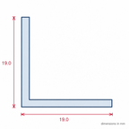 19mm Aluminium Angle - 5 x 2m Lengths
