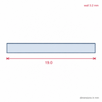 19mm Aluminium Flat Bar - 5 x 2m Lengths