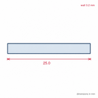 25mm Aluminium Flat Bar - 5 x 2m Lengths