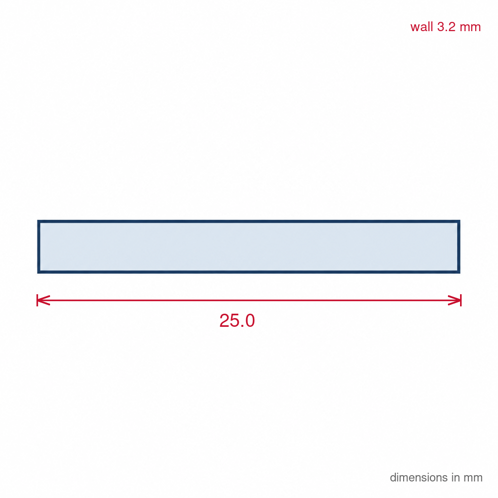25mm Aluminium Flat Bar - 5 x 2m Lengths