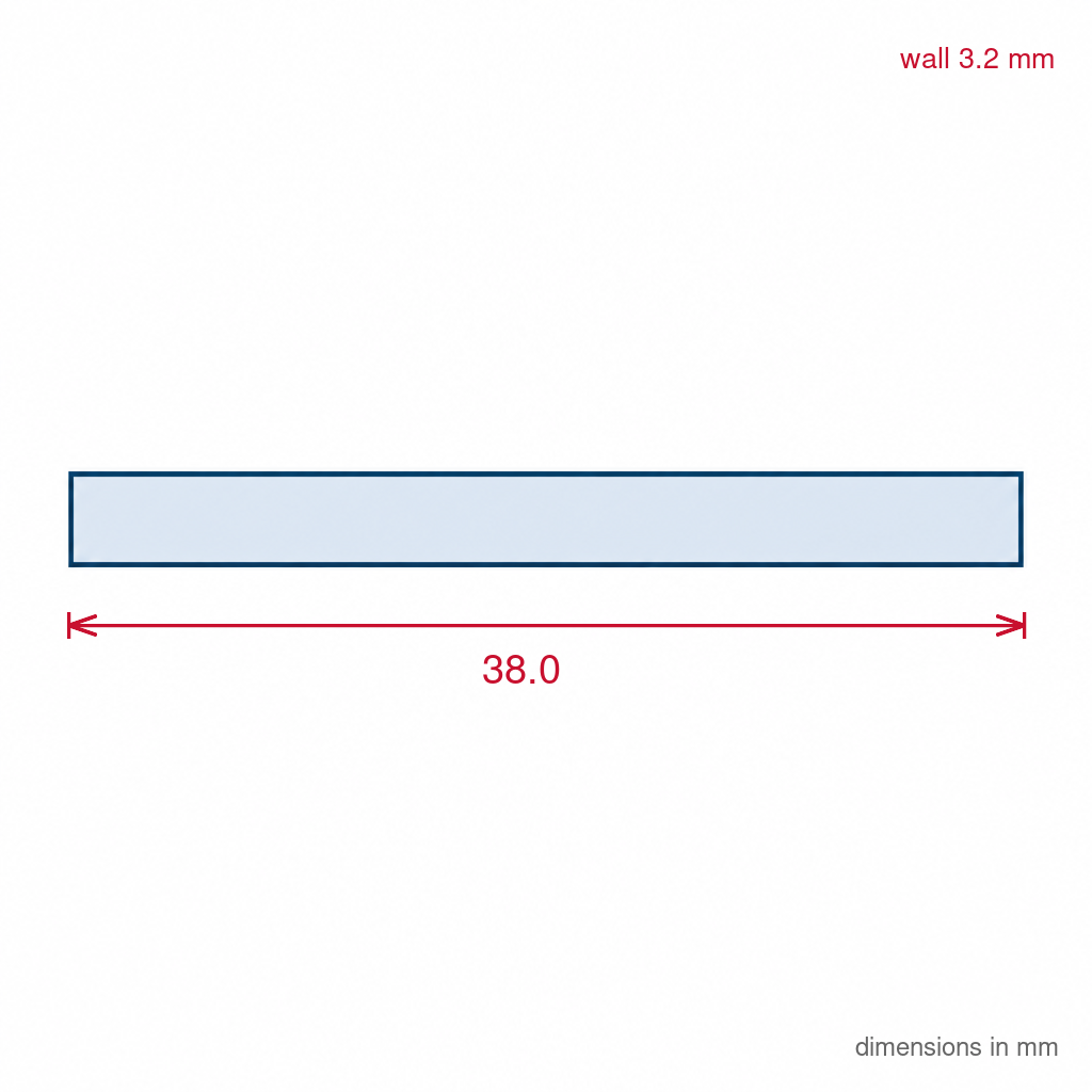 38mm Aluminium Flat Bar - 5 x 2m Lengths