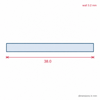 38mm Aluminium Flat Bar - 5 x 2m Lengths