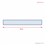 50mm Aluminium Flat Bar - 5 x 2m Lengths