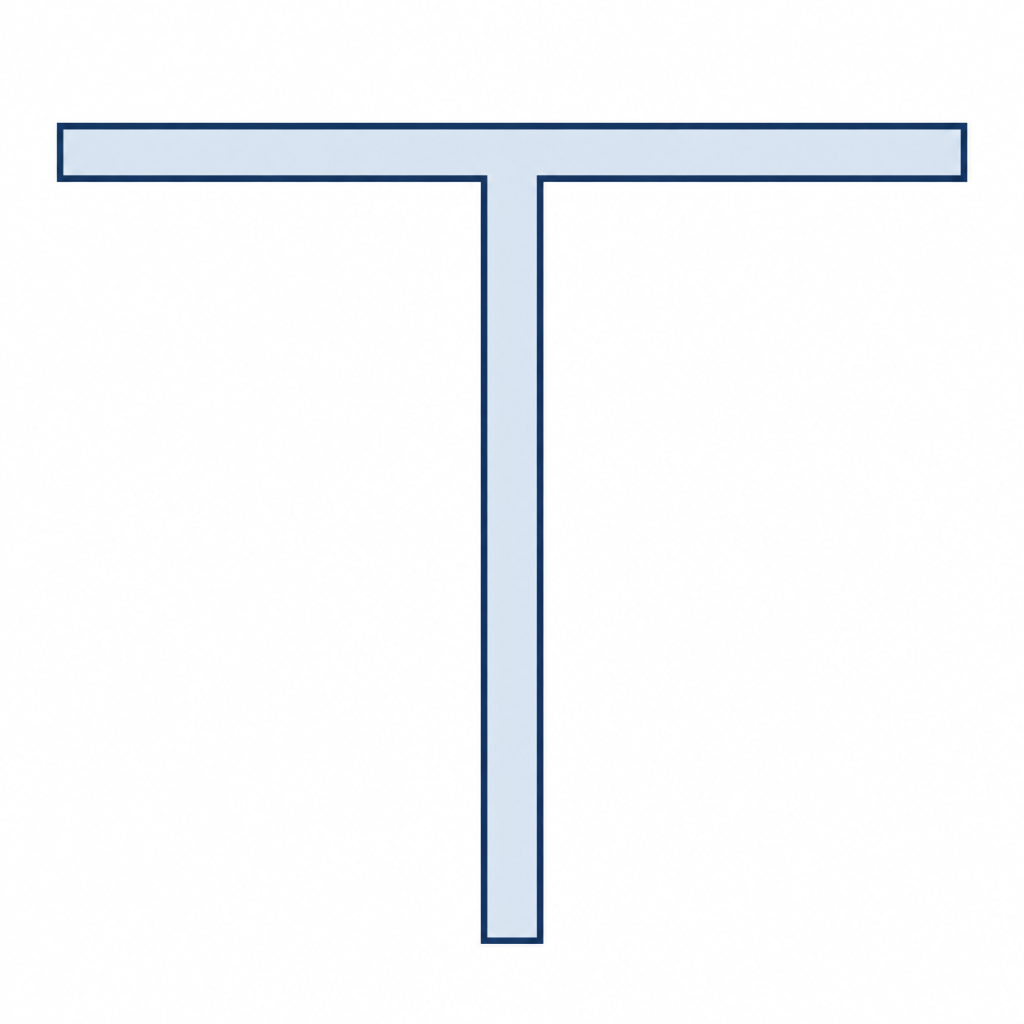 12mm Aluminium T Section - 5 x 2m Lengths