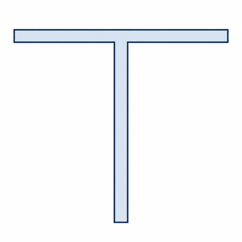 12mm Aluminium T Section - 5 x 2m Lengths