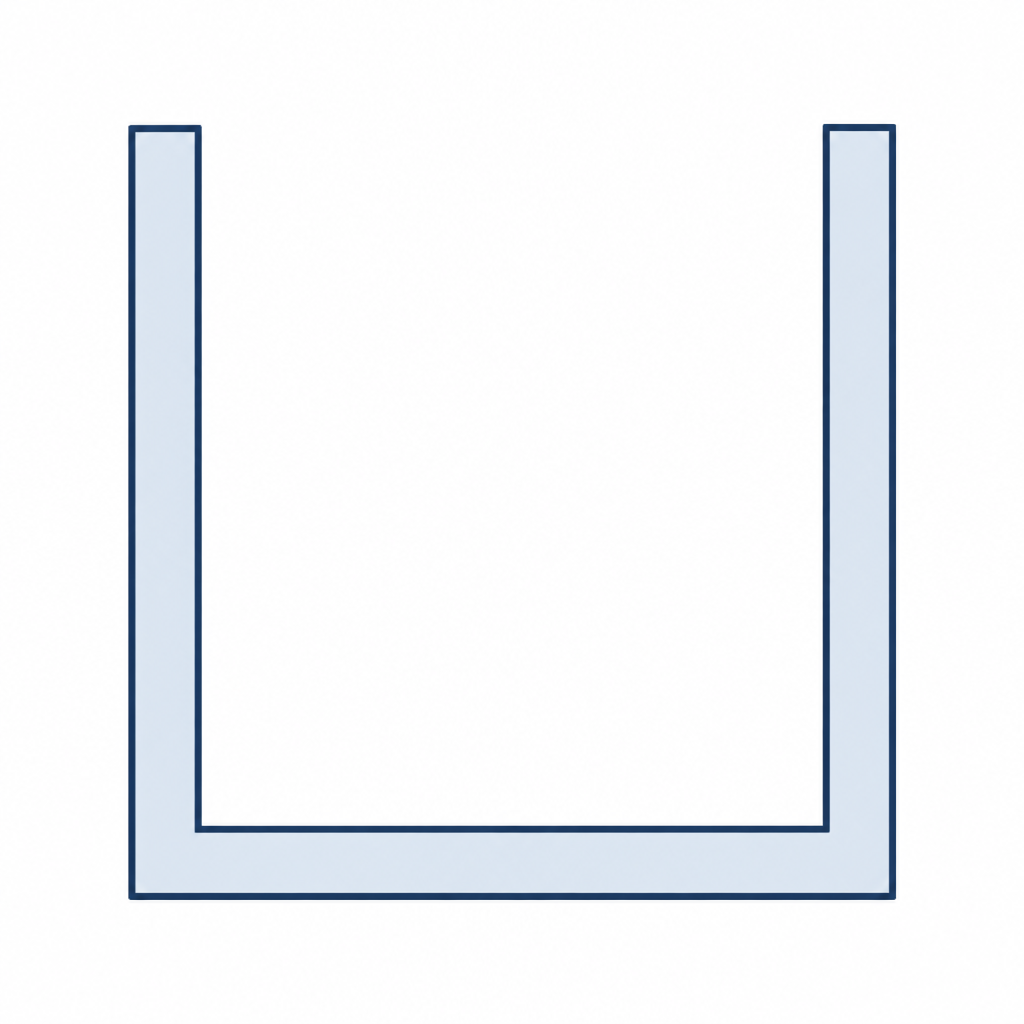12mm Aluminium Channel - 5 x 2m Lengths