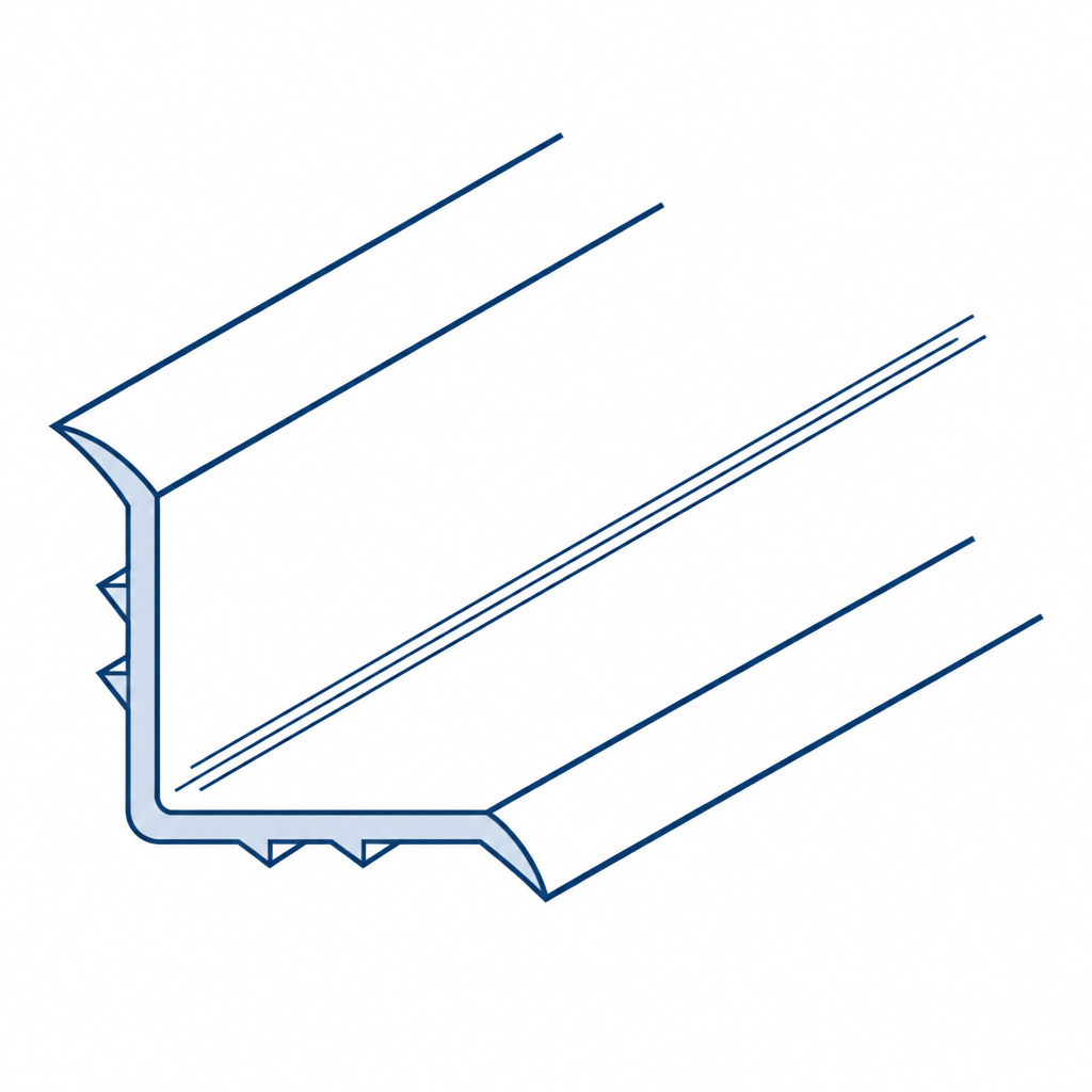 Rigid PVC Overtile Bath Seal White - 5 x 1.83m Lengths