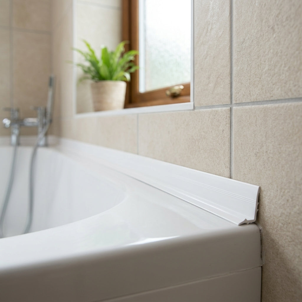 Rigid PVC Overtile Bath Seal White - 5 x 2.44m Lengths