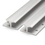 Silver Aluminium Carpet Edge Joining Strip - Pack of 5, 895mm Each