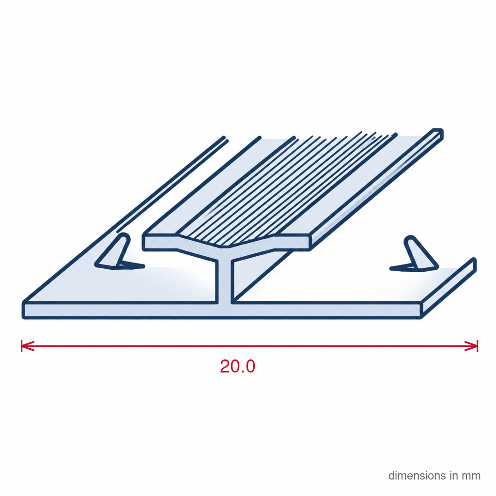 Silver Aluminium Carpet Edge Joining Strip - Pack of 5, 895mm Each