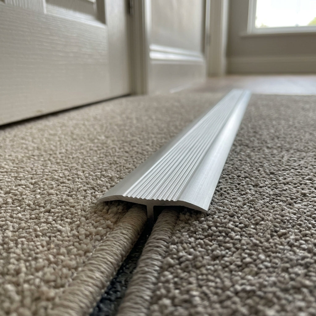 Aluminium Carpet Joining Strip - Silver - 5 x 2.7m Lengths