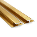 5mm Gold Aluminium Double Carpet Edge - 5 x 0.895m Lengths