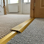 5mm Gold Aluminium Double Carpet Edge - 5 x 0.895m Lengths