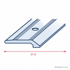 Aluminium Vinyl Edge Silver - 5 x 2.7m Lengths