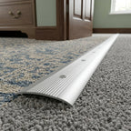Aluminium Carpet Edge Strip in Silver - Pack of 5, 2.7m Each