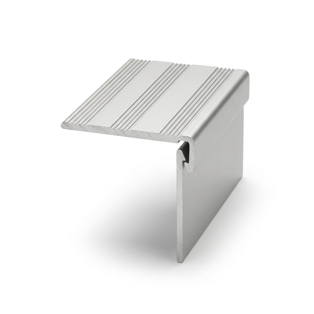 5mm Silver Aluminium Stair Nosing - 5 x 0.895m Lengths