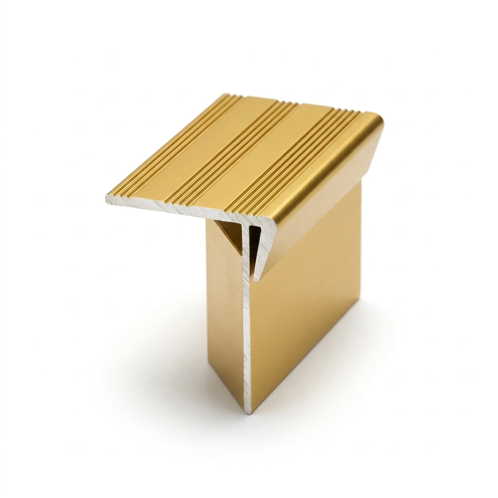 Gold Aluminium Stair Nosing - 5 x 2.7m Lengths