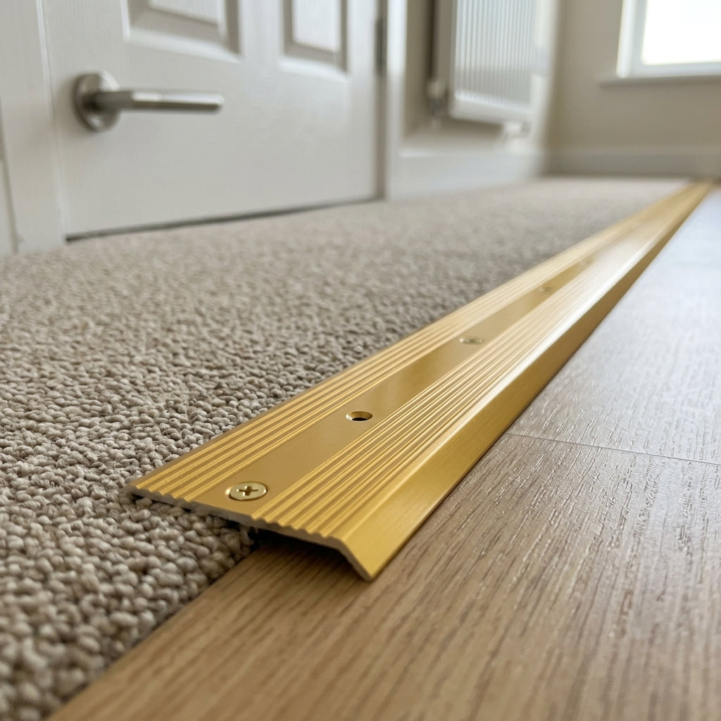 Gold Aluminium Cover Edge - 5 x 0.895m Lengths