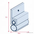 Gold Aluminium Bubble Door Set 2 x 2100mm + 1 x 914mm - Each