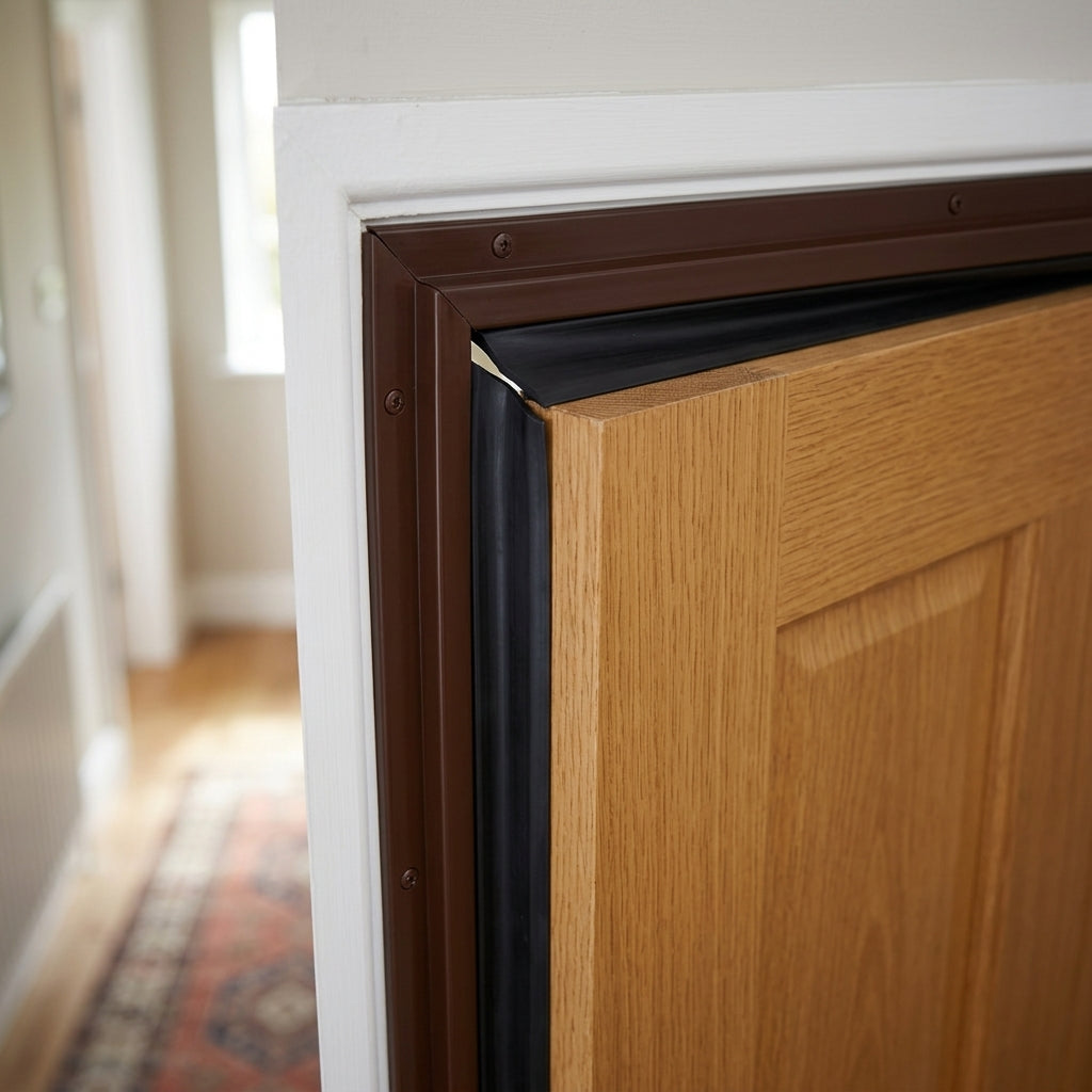 Brown Plastic Blade Door Set 2 x 2100mm + 1 x 914mm - Pack of 1