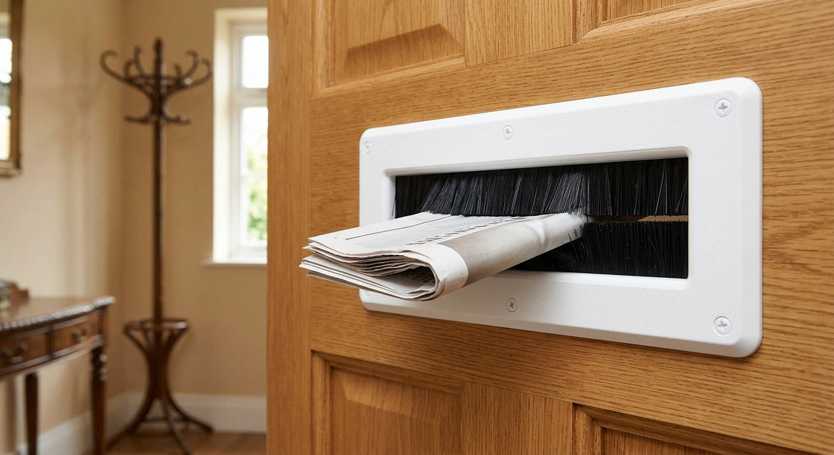 Brush Letterbox Draught Excluder 275 x 45mm White - Pack of 6