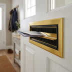 Duo Letterbox Draught Excluder 265 x 40mm - Gold/Black - Pack of 3