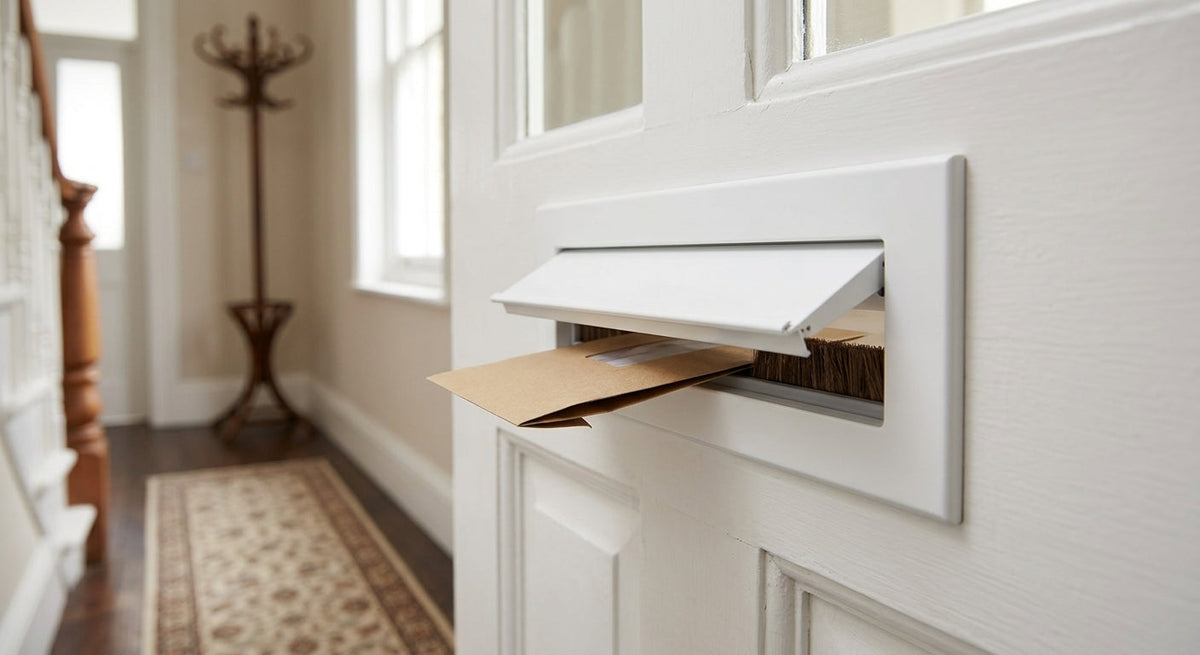Duo Letterbox Draught Excluder 265 x 40mm - White/White - Pack of 3
