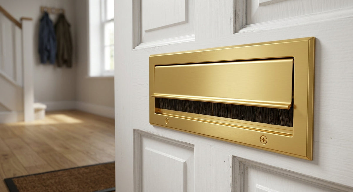 Gold Deluxe Flap/Brush Draught Excluder 250 x 40mm - Pack of 3