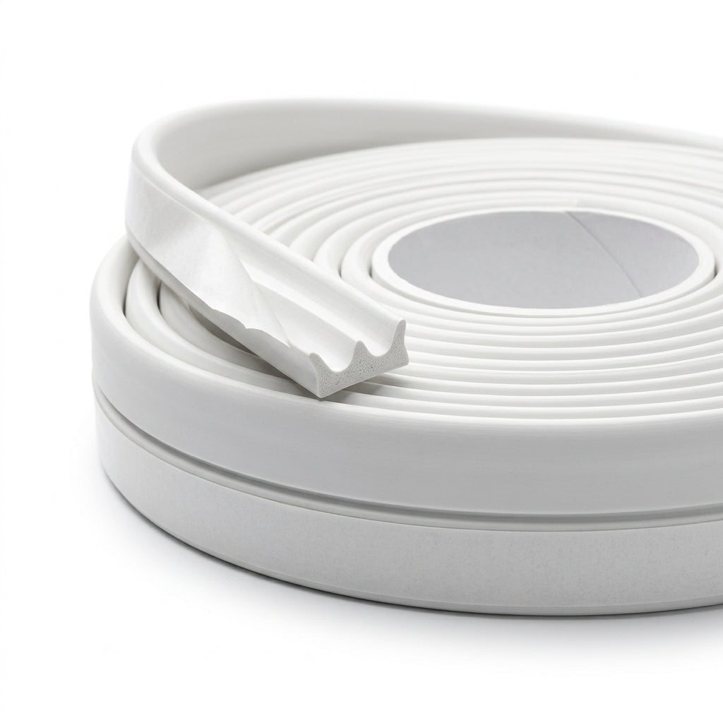 EPDM Draught Excluder Coils White - 10 x 5m Lengths