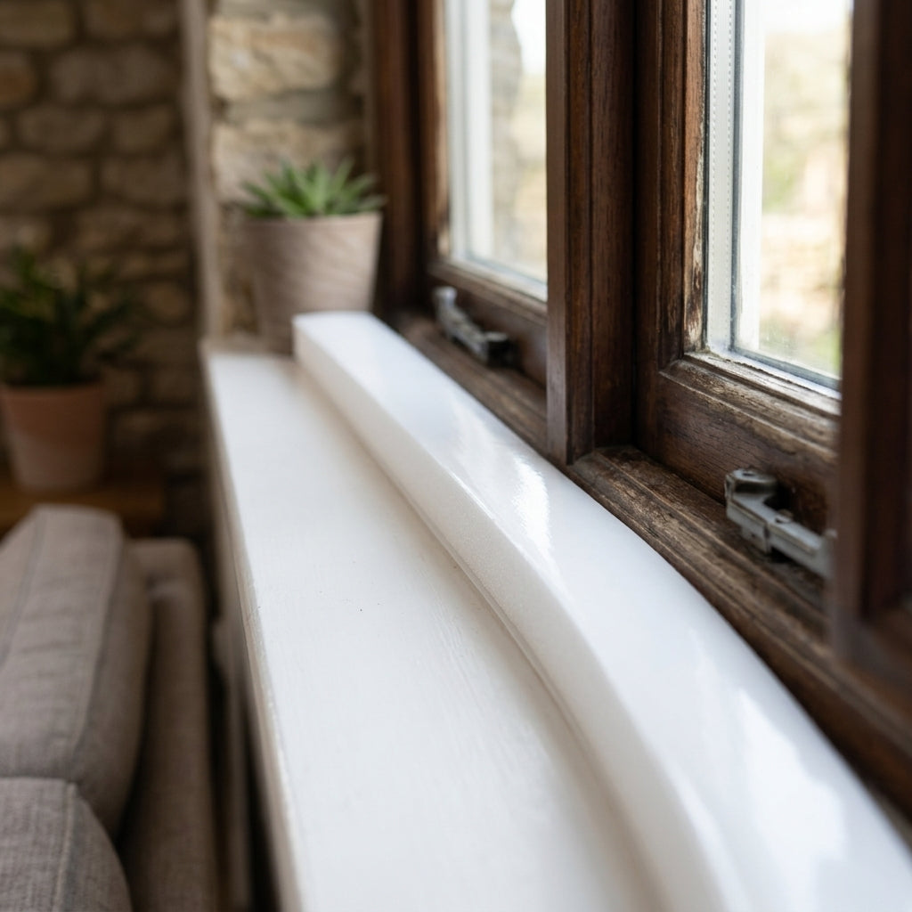 20mm White Vinyl Foam Draught Excluder - 20 x 5m Lengths