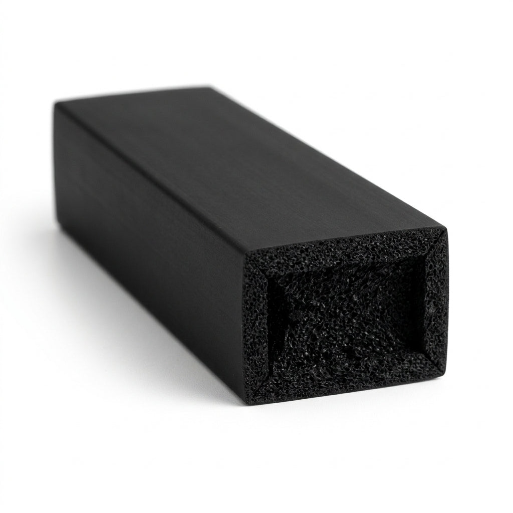 20mm Black Vinyl Foam Draught Excluder - 20 x 5m Lengths