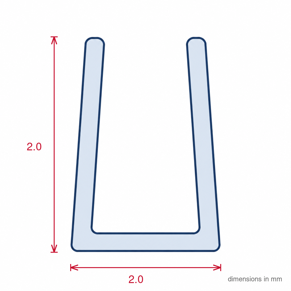 2mm White Edging Strip 1 x 30m - Pack of 1