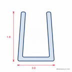 3mm White Edging Strip 1 x 30m - Pack of 1