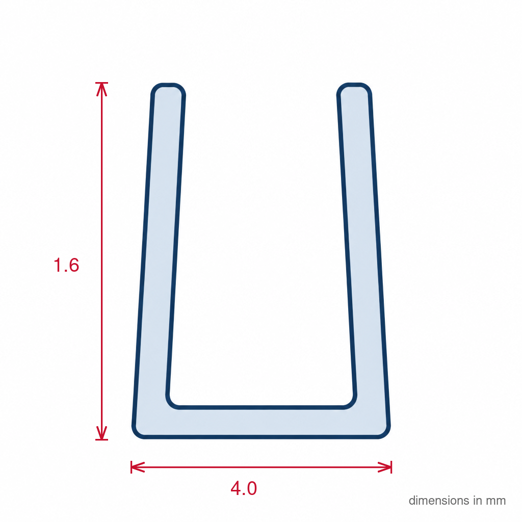 4mm White Edging Strip 1 x 30m - Pack of 1
