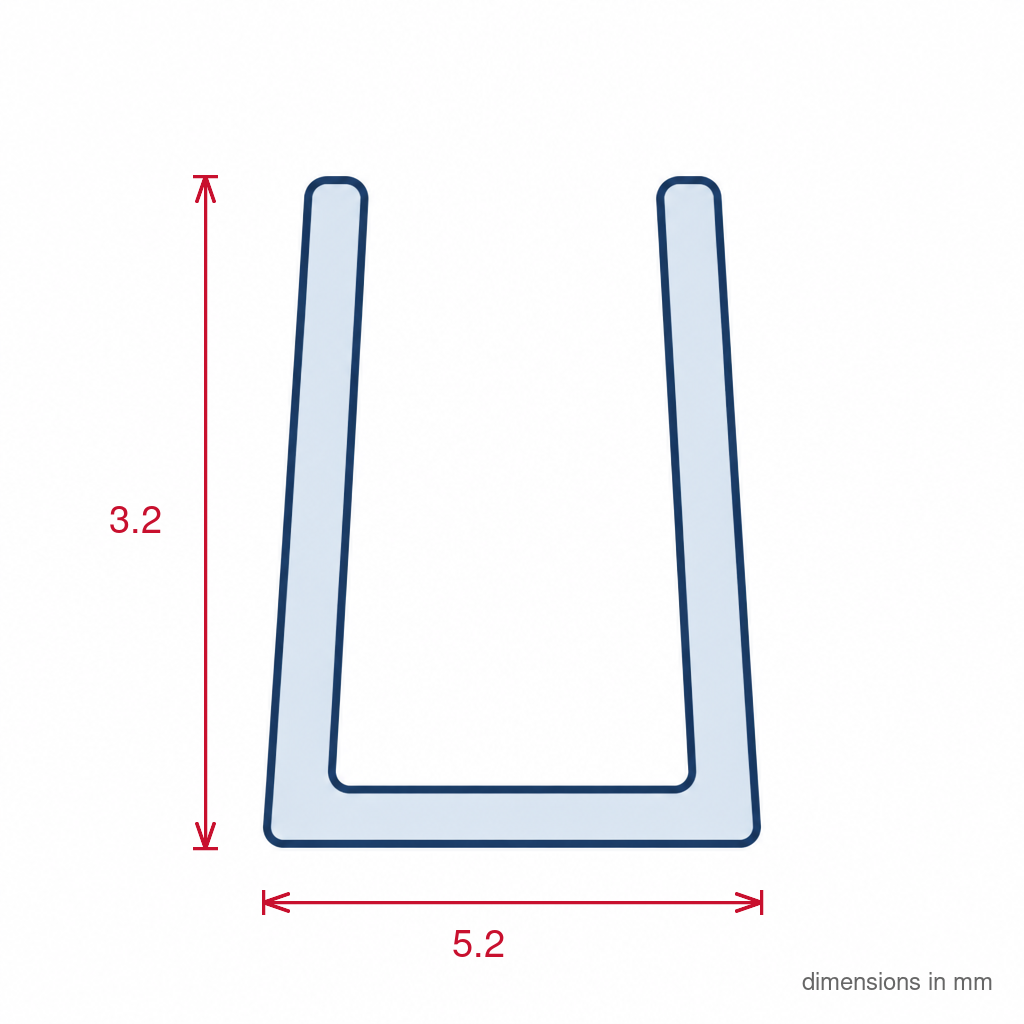 5mm Clear Edging Strip 1 x 30m - Pack of 1