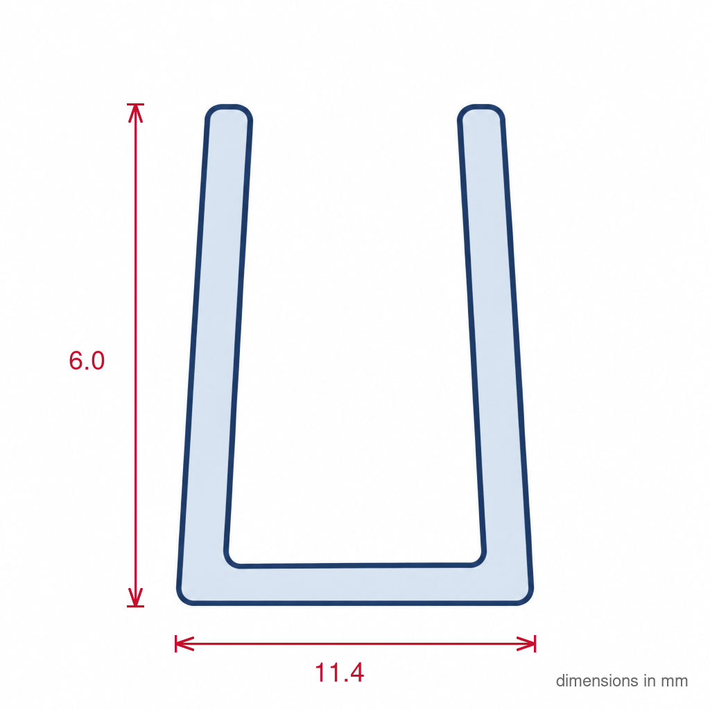 6mm White Edging Strip 1 x 30m - Pack of 1