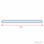 Flexible Black Plastic Edging 16mm x 30m - Single Length (Pack of 1)