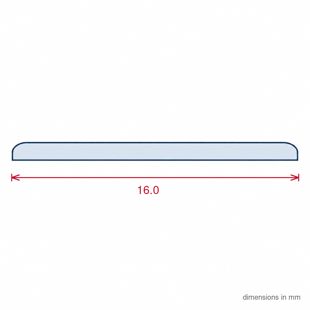 Edge Protector Strip 16mm White Flexible Plastic 1 x 30m Length