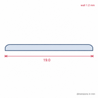 White 19mm Flexible Edge Protectors - Pack of 1, 30m Length