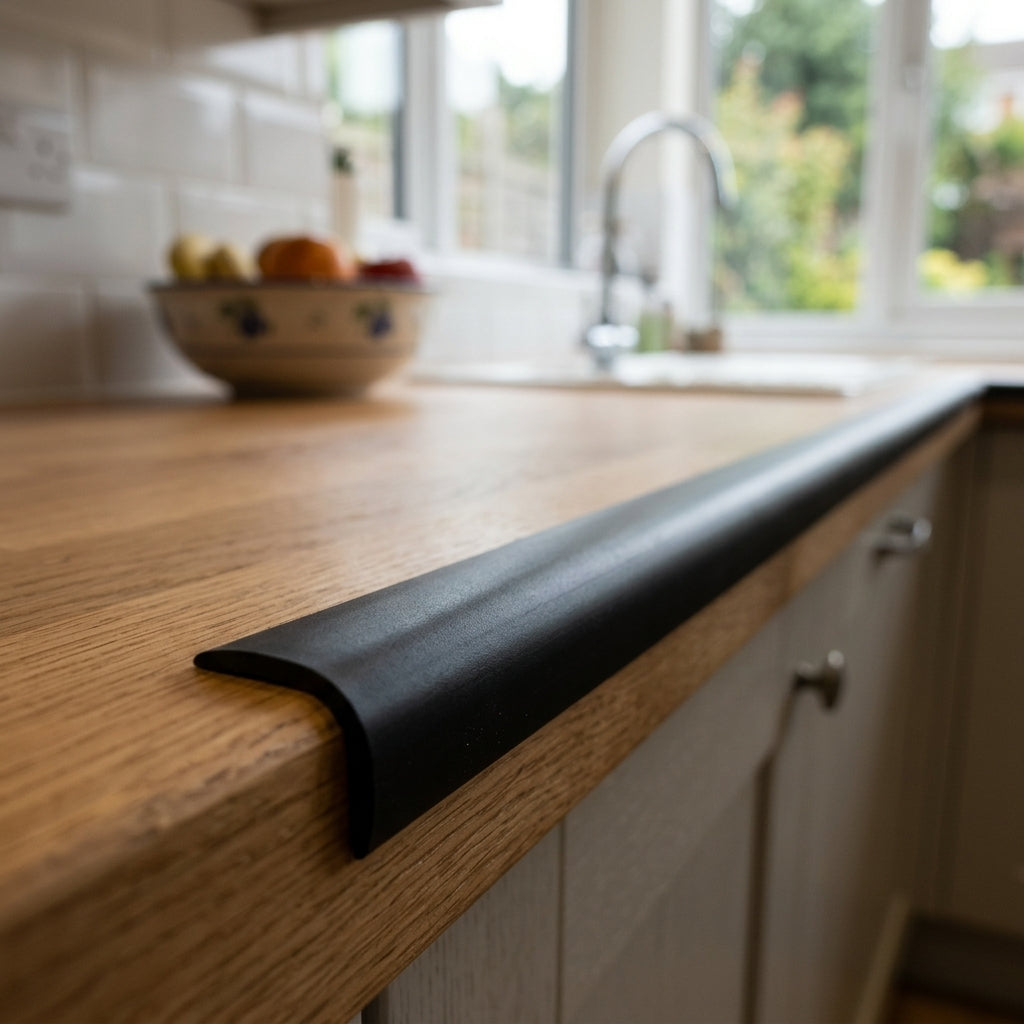 Black 25mm Flexible Plastic Edge Protector 1 x 30m Length