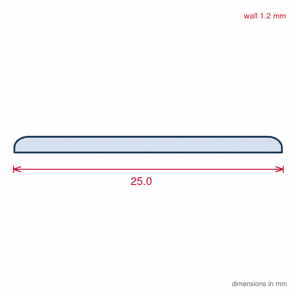 Flexible Plastic Edging White 25mm x 30m Length - Single Roll (Pack of 1)