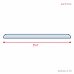 Flexible Plastic Edging White 25mm x 30m Length - Single Roll (Pack of 1)