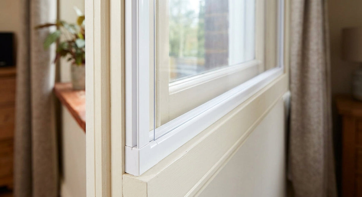 2mm White Secondary Glazing Profile - 10 x 1.22m Lengths