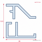 2mm White Secondary Glazing Edging - 10 x 2.44m Lengths