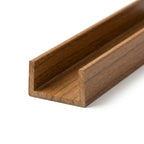 19mm Plastic Clip On Flat Teak - Pack of 12, 2.44m Each