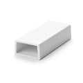 19mm Plastic Clip On Edging Flat White - Pack of 12, 2.44m Each